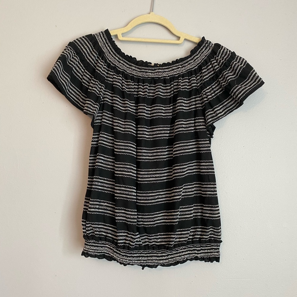Off Shoulder Striped Top
